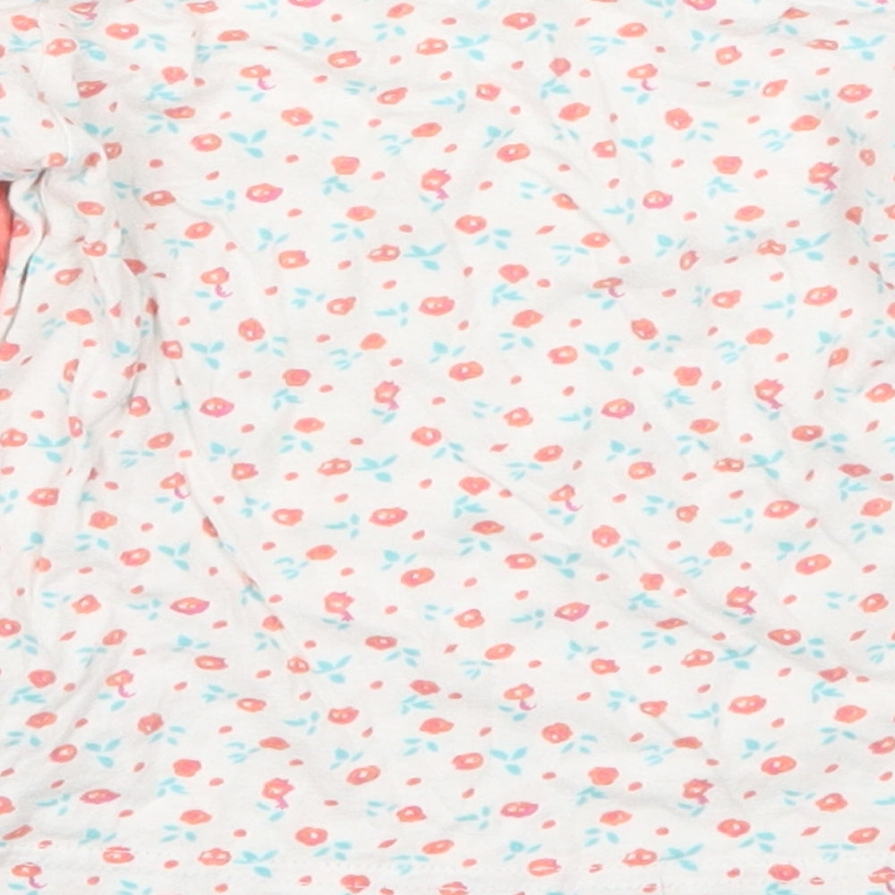 Girl2Girl Girls Pink Floral Cotton Basic T-Shirt Size 5-6 Years Round Neck Pullover
