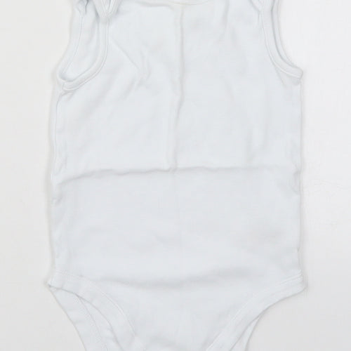 Dunnes Baby White  Cotton Babygrow One-Piece Size 24 Months  Button