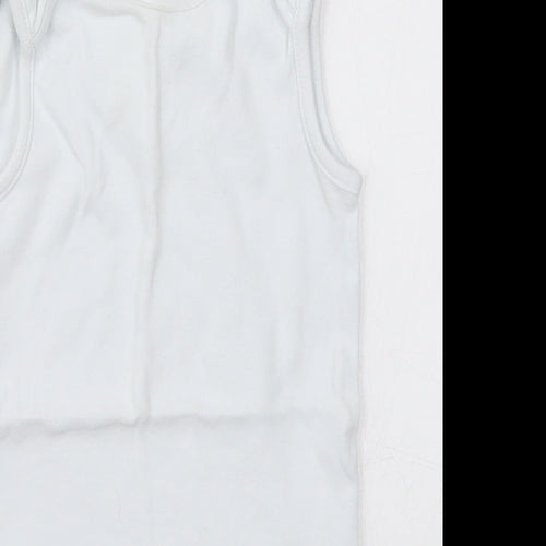 Dunnes Baby White  Cotton Babygrow One-Piece Size 24 Months  Button