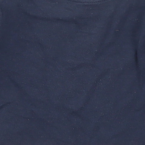 George Boys Blue  Cotton Basic T-Shirt Size 0-3 Months Crew Neck Pullover