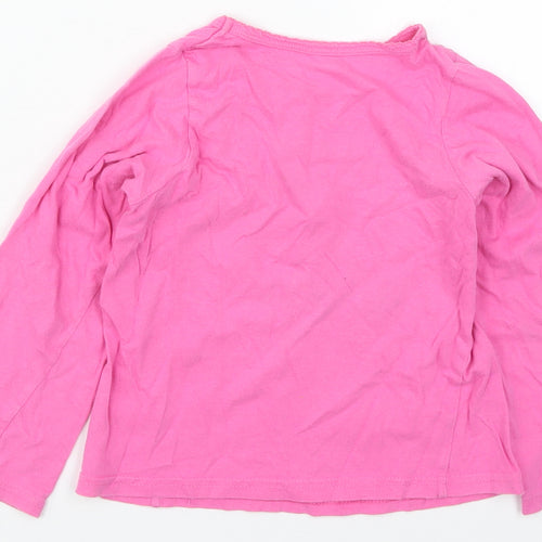 Matalan Girls Pink Solid Cotton Top Pyjama Top Size 4-5 Years  Pullover - It's Tiring Being So Beautiful
