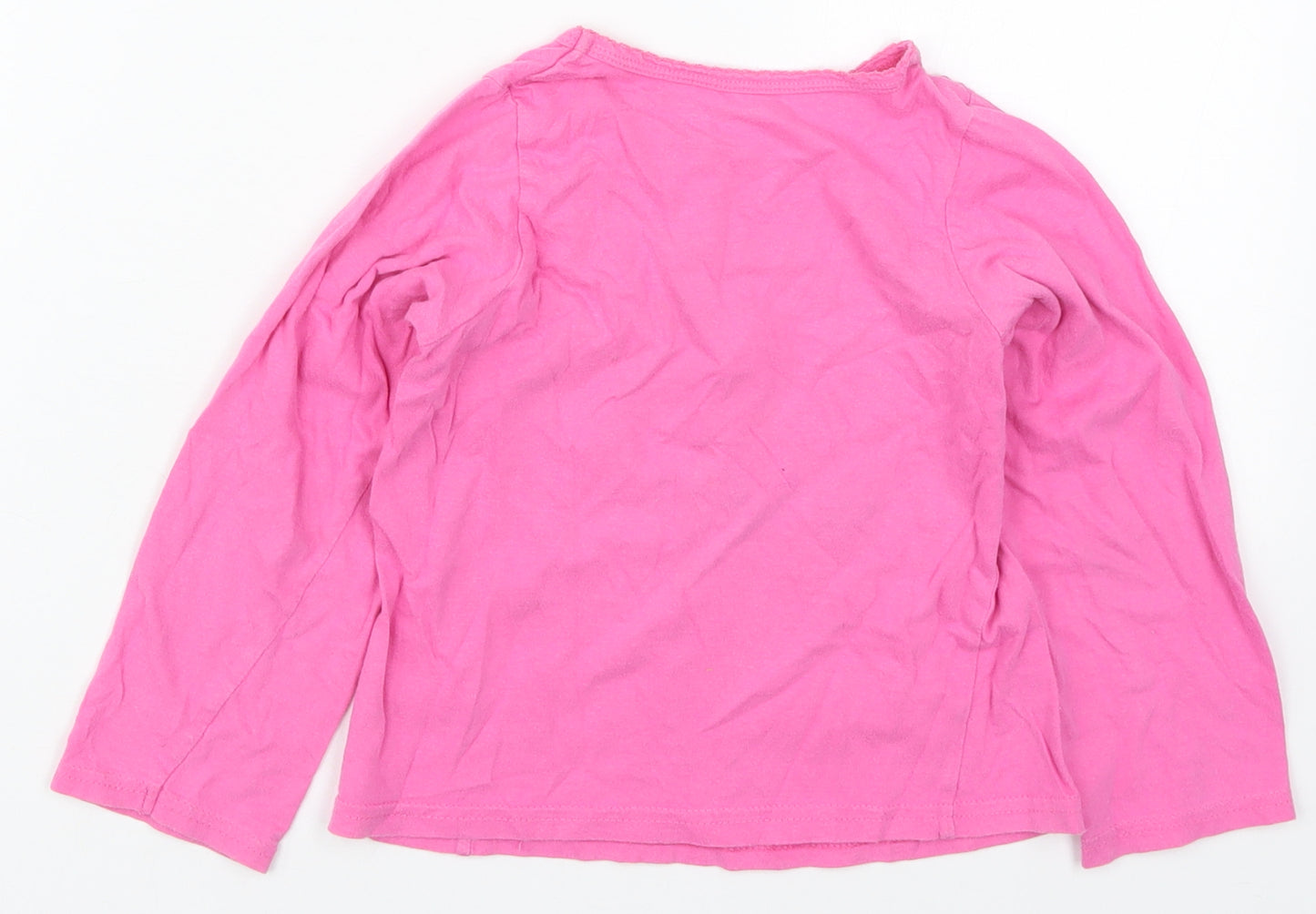 Matalan Girls Pink Solid Cotton Top Pyjama Top Size 4-5 Years  Pullover - It's Tiring Being So Beautiful