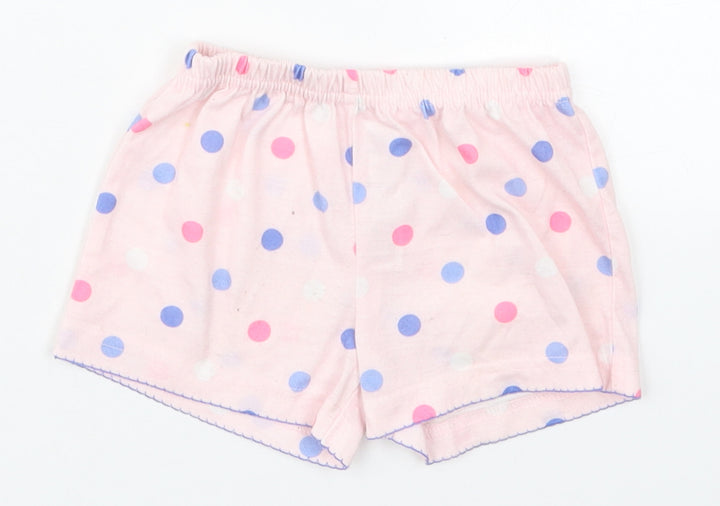 Carters Girls Pink Polka Dot Polyester Cropped Trousers Size 12 Months   - Sleep Shorts