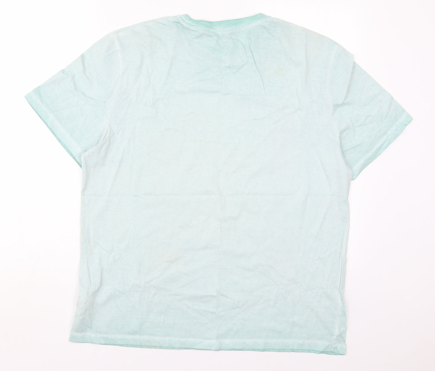 F&F Mens Green  Cotton  T-Shirt Size L Crew Neck  - West Coast California