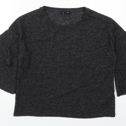 New Look Womens Grey Round Neck  Polyester Pullover Jumper Size S