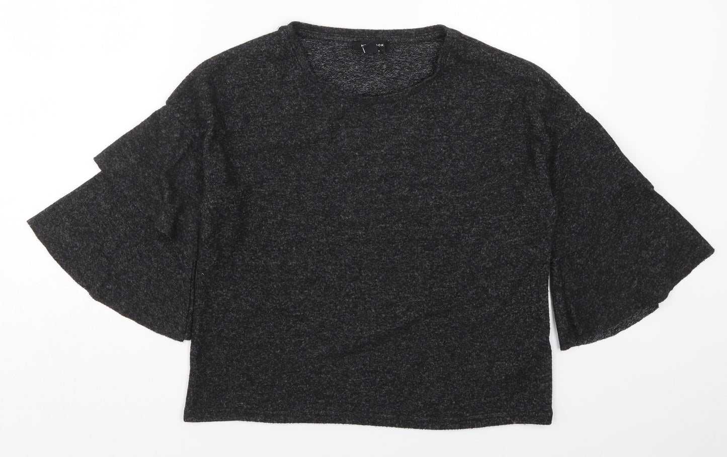 New Look Womens Grey Round Neck  Polyester Pullover Jumper Size S