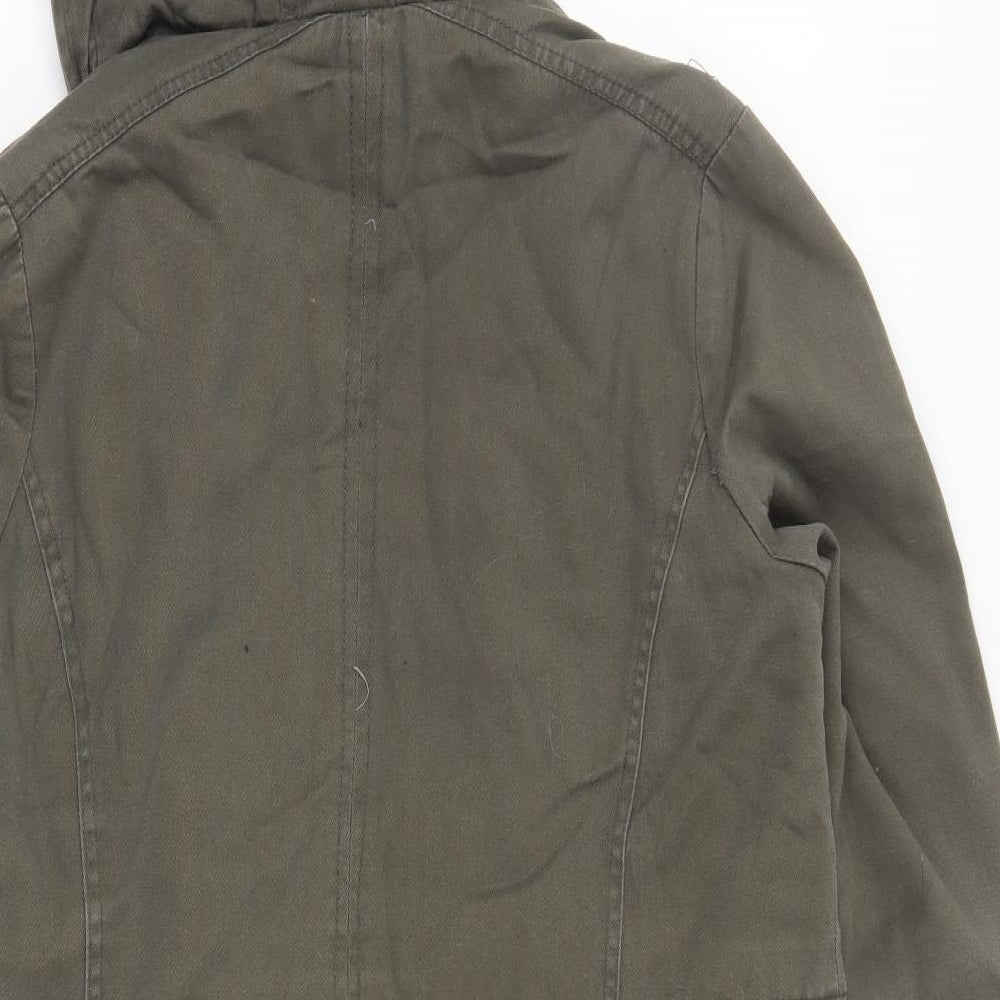 TU Womens Green   Parka Coat Size 14  Zip