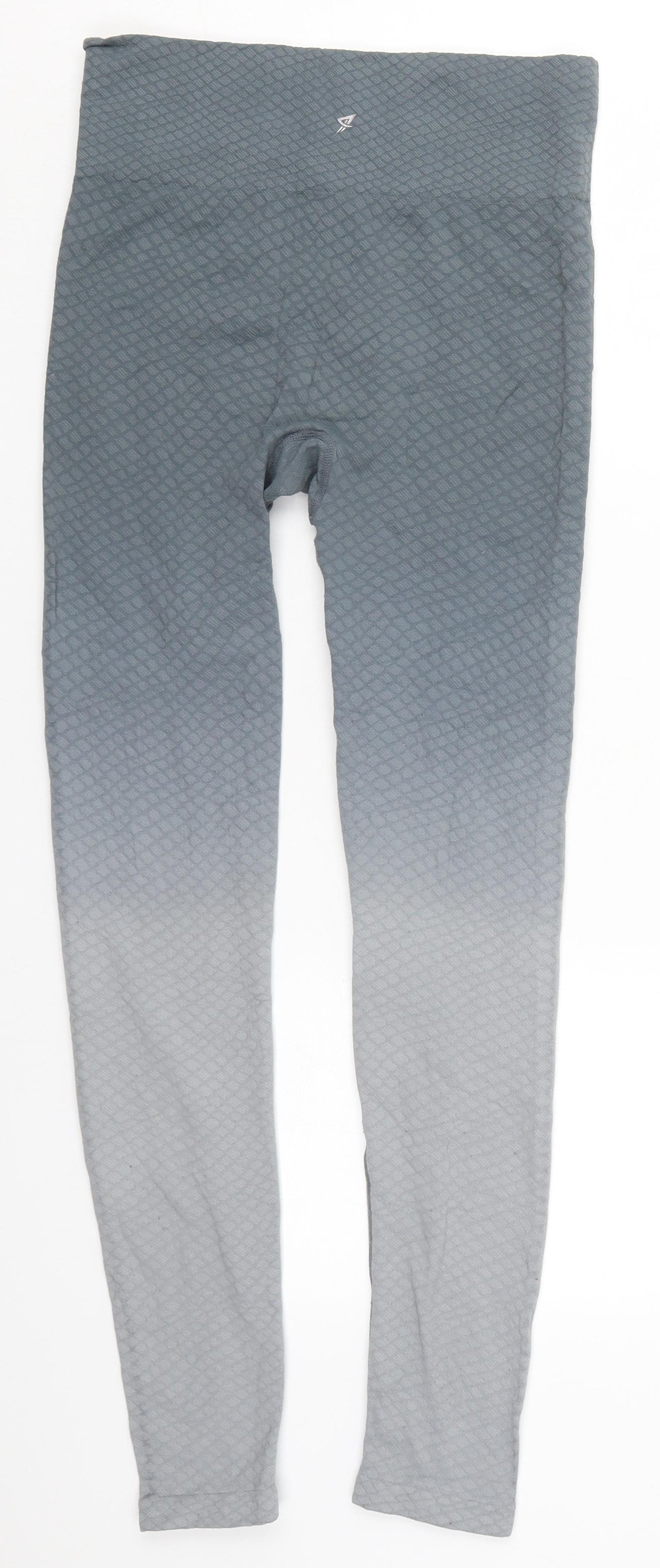 Primark Womens Grey  Nylon Compression Leggings Size 10 L29 in Regular  - Ombre