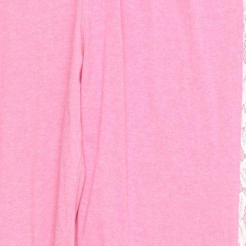 Dunnes Womens Pink  Viscose Trousers  Size 34 in L29 in Regular Drawstring - Pyjama Pants