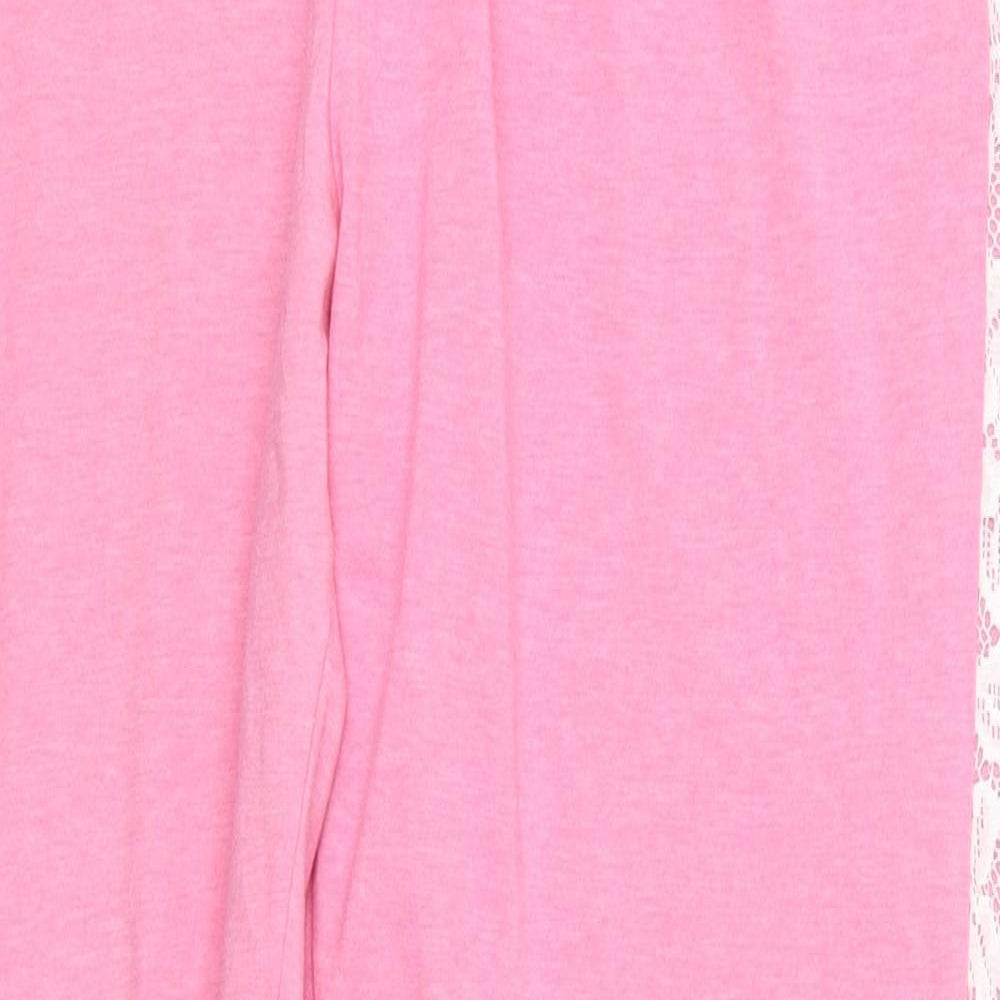 Dunnes Womens Pink  Viscose Trousers  Size 34 in L29 in Regular Drawstring - Pyjama Pants