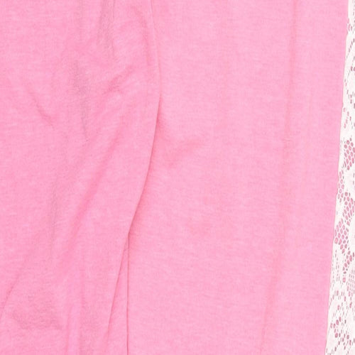 Dunnes Womens Pink  Viscose Trousers  Size 34 in L29 in Regular Drawstring - Pyjama Pants