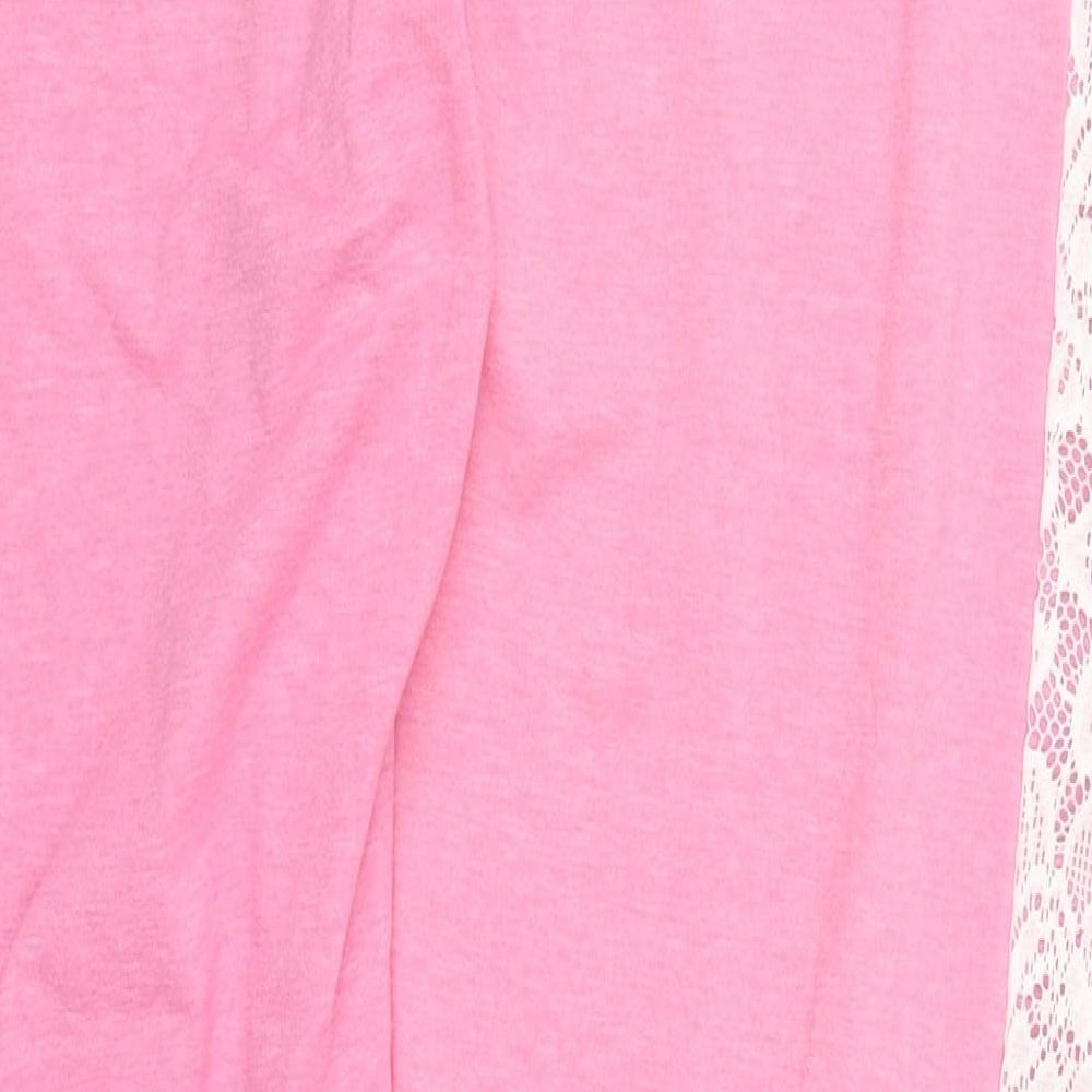 Dunnes Womens Pink  Viscose Trousers  Size 34 in L29 in Regular Drawstring - Pyjama Pants
