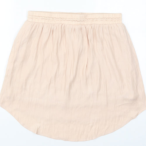 VILA Womens Pink  Polyester A-Line Skirt Size L   Drawstring