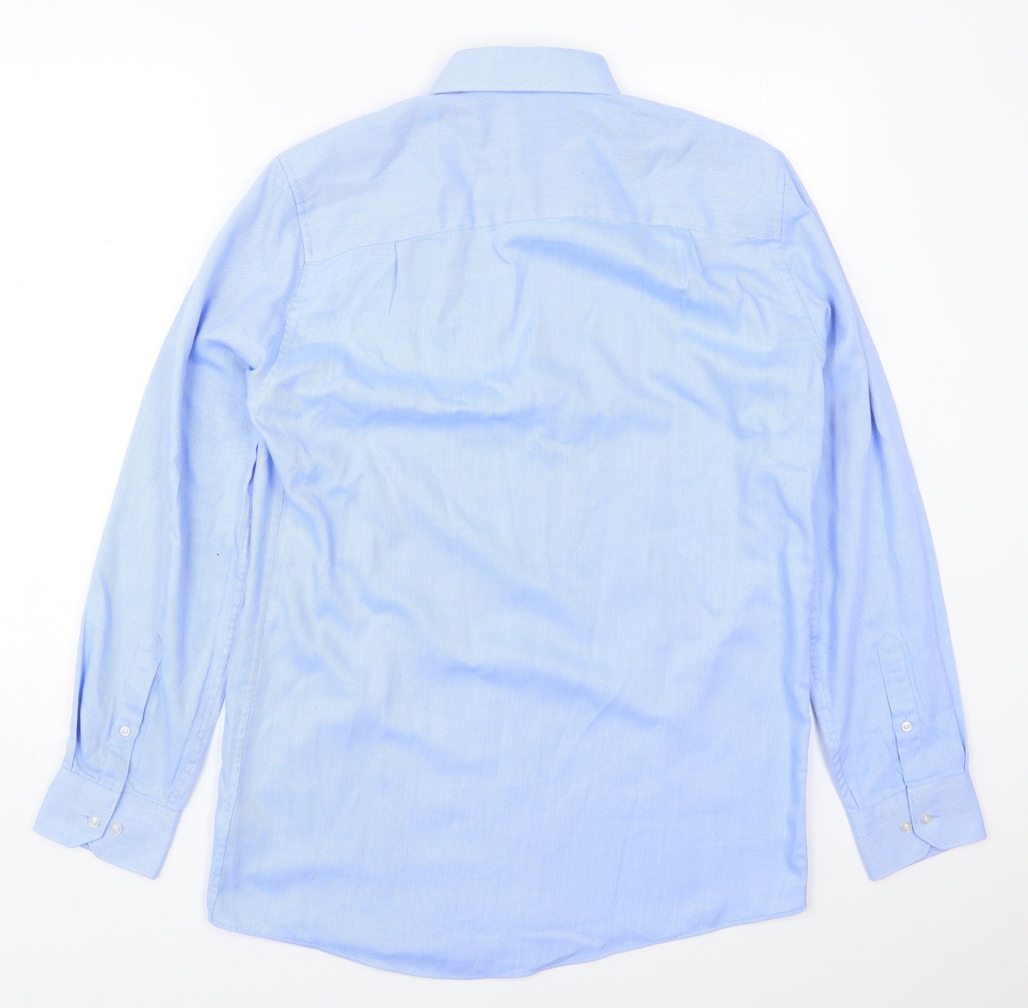 NEXT Mens Blue  Polyester  Dress Shirt Size 15 Collared Button