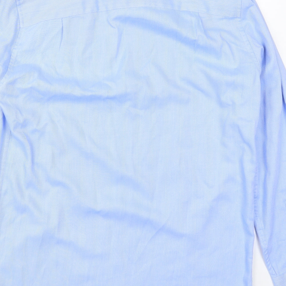 NEXT Mens Blue  Polyester  Dress Shirt Size 15 Collared Button