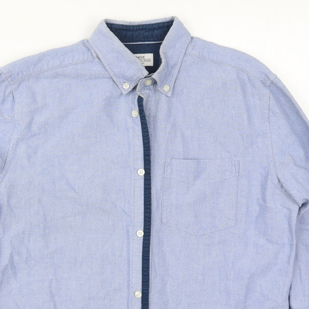 NEXT Mens Blue  Cotton  Dress Shirt Size S Collared Button