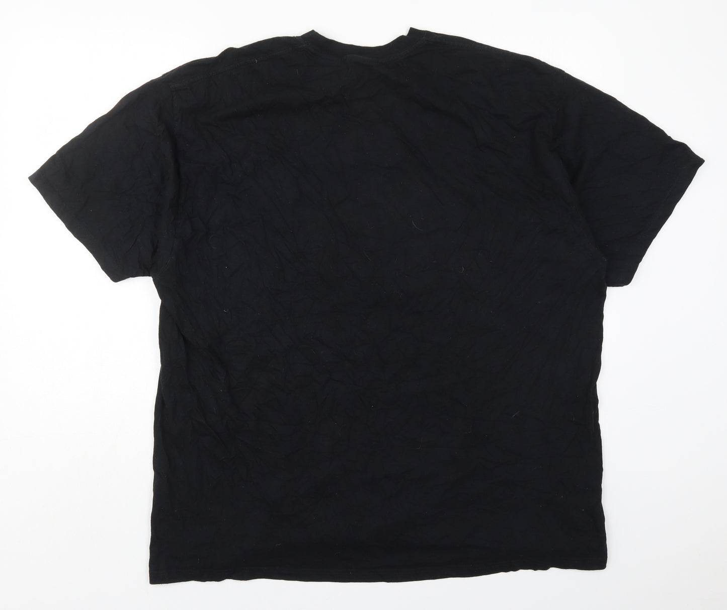 JERZEES Mens Black  Cotton  T-Shirt Size 3XL Crew Neck  - The Rolling Stones