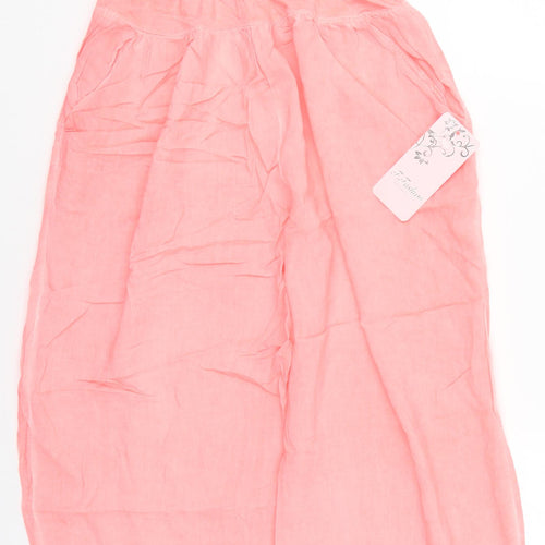 F Fashion Womens Pink  Viscose Jumpsuit One-Piece Size S L27 in Pullover