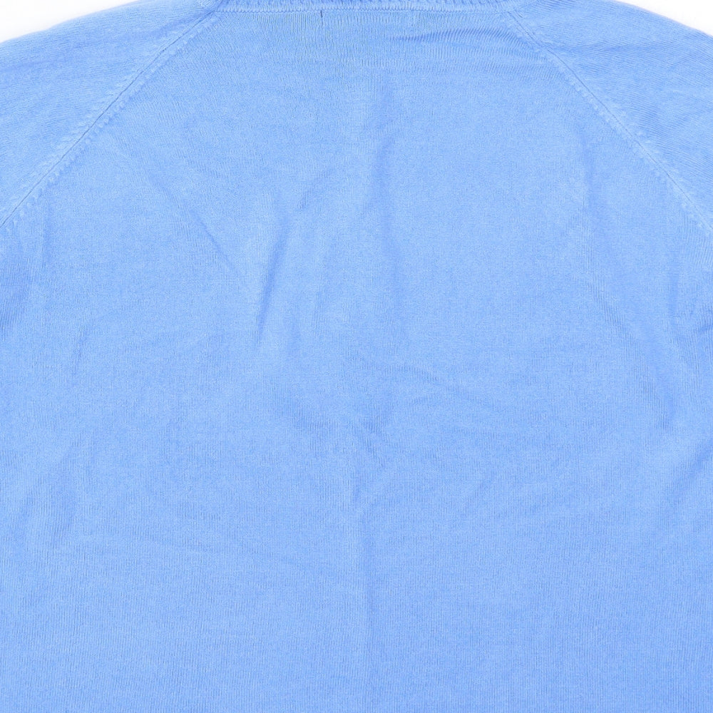 Dunnes Womens Blue Roll Neck  Acrylic Pullover Jumper Size M