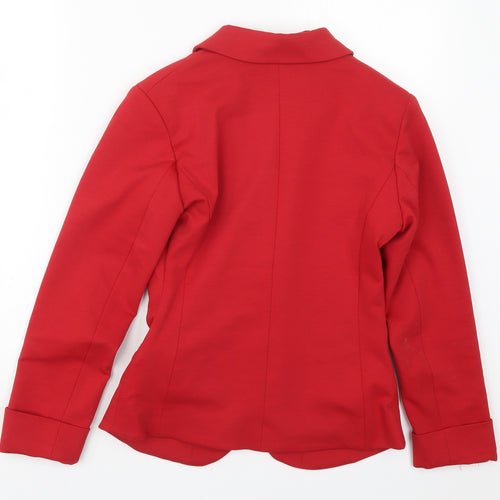 New Look Womens Red  Polyester Jacket Suit Jacket Size 8