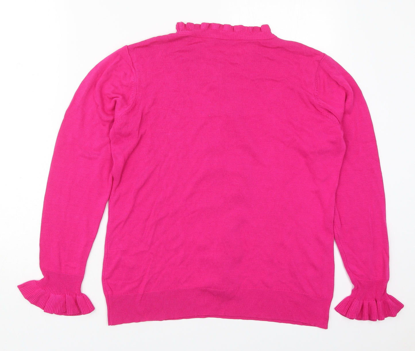 Gallery Womens Pink Round Neck  Viscose Pullover Jumper Size M