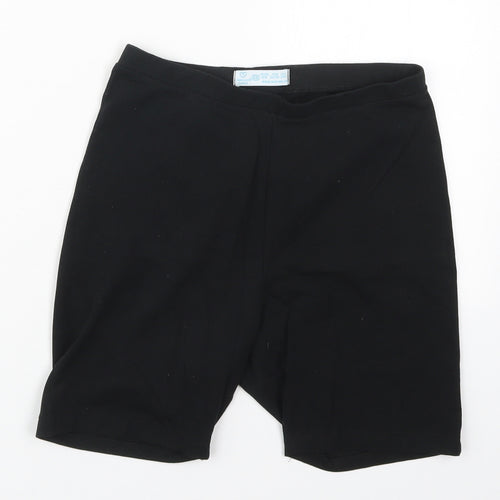 Primark Womens Black  Cotton Biker Shorts Size 6 L4 in Regular