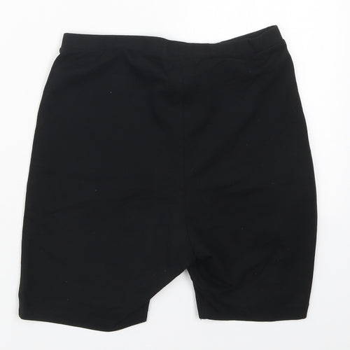 Primark Womens Black  Cotton Biker Shorts Size 6 L4 in Regular