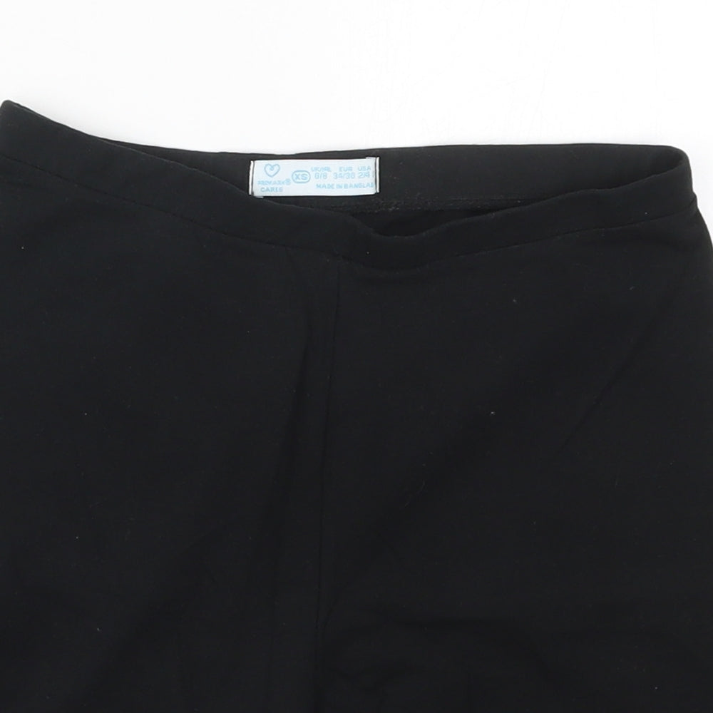 Primark Womens Black  Cotton Biker Shorts Size 6 L4 in Regular