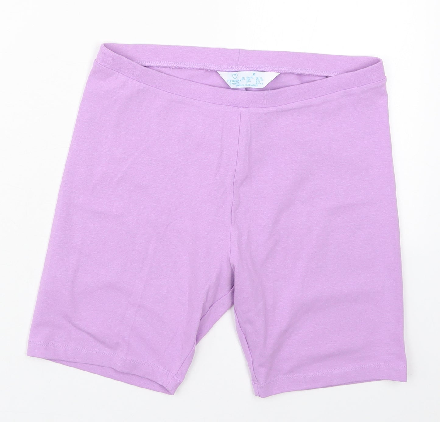 Primark Womens Purple  Cotton Biker Shorts Size 10 L6.5 in Regular