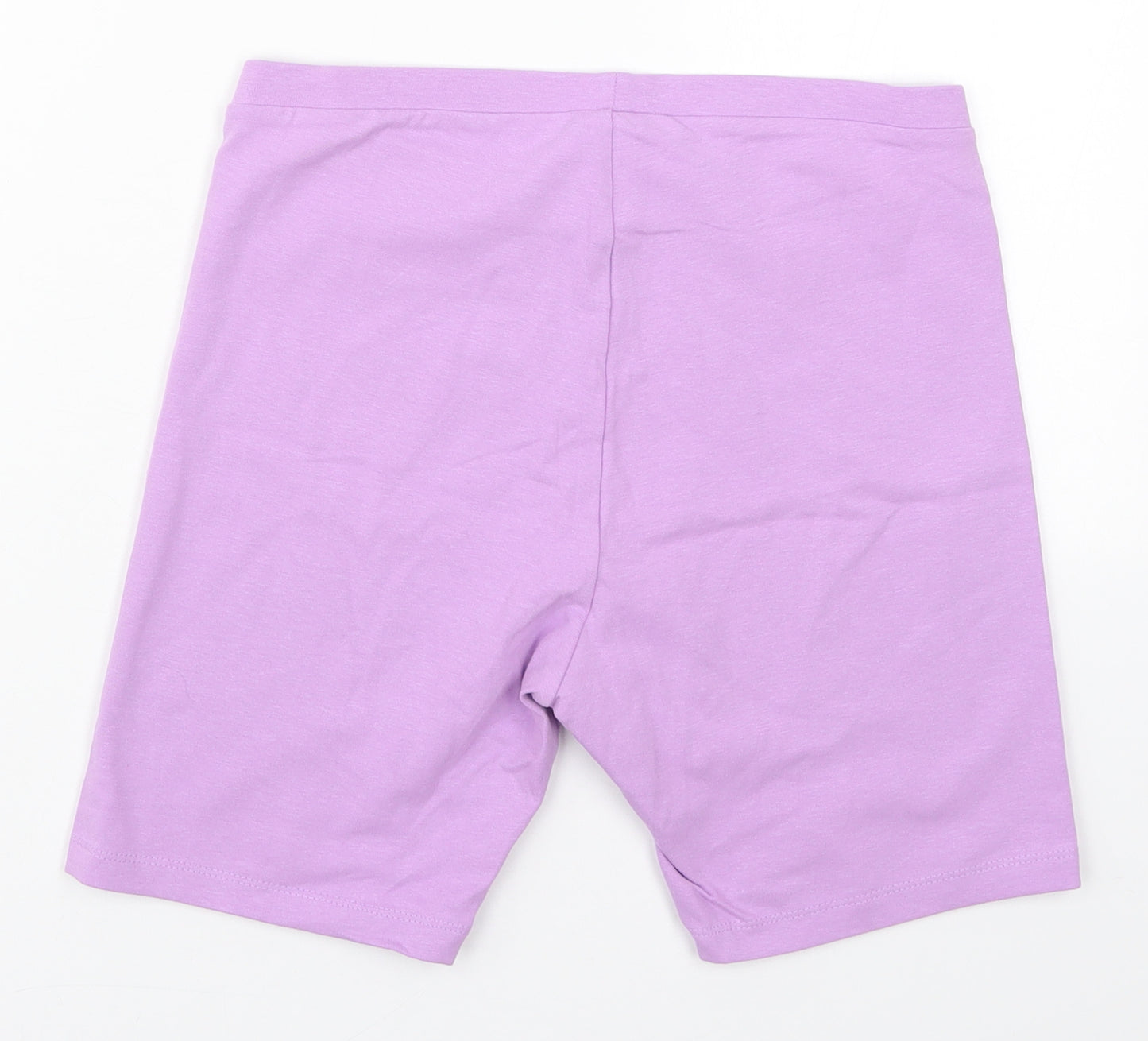 Primark Womens Purple  Cotton Biker Shorts Size 10 L6.5 in Regular