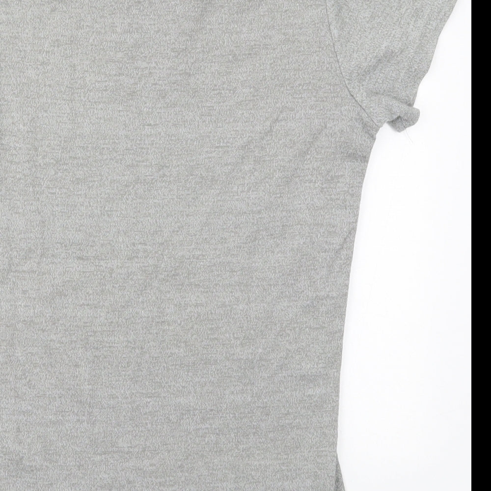 Superdry Womens Grey  Cotton Basic T-Shirt Size S Round Neck