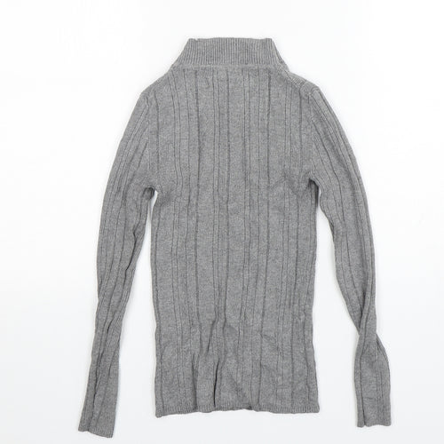 Atmosphere Girls Grey  Polyester Basic T-Shirt Size 10 Years Mock Neck Pullover