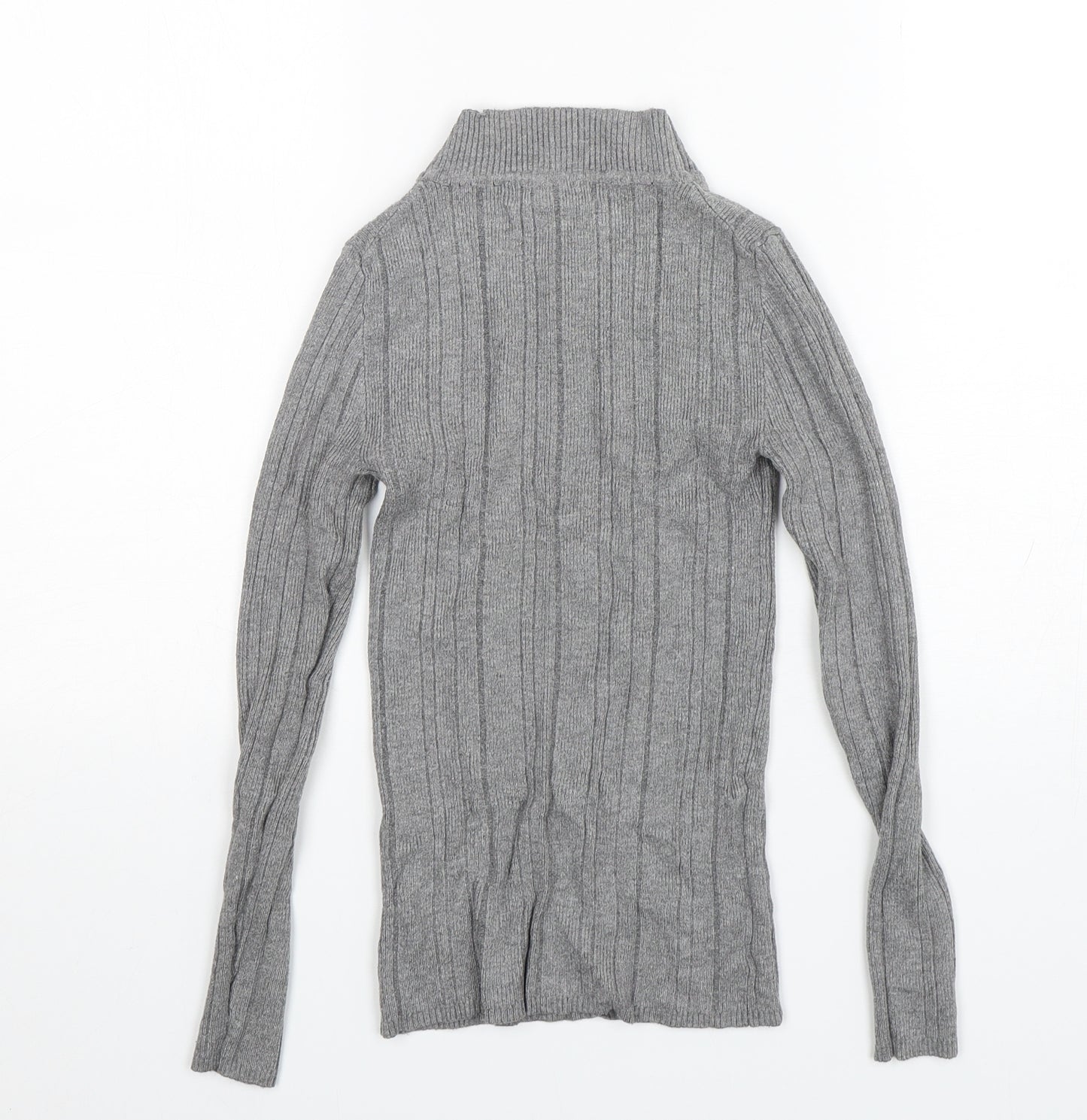 Atmosphere Girls Grey  Polyester Basic T-Shirt Size 10 Years Mock Neck Pullover