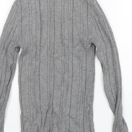 Atmosphere Girls Grey  Polyester Basic T-Shirt Size 10 Years Mock Neck Pullover