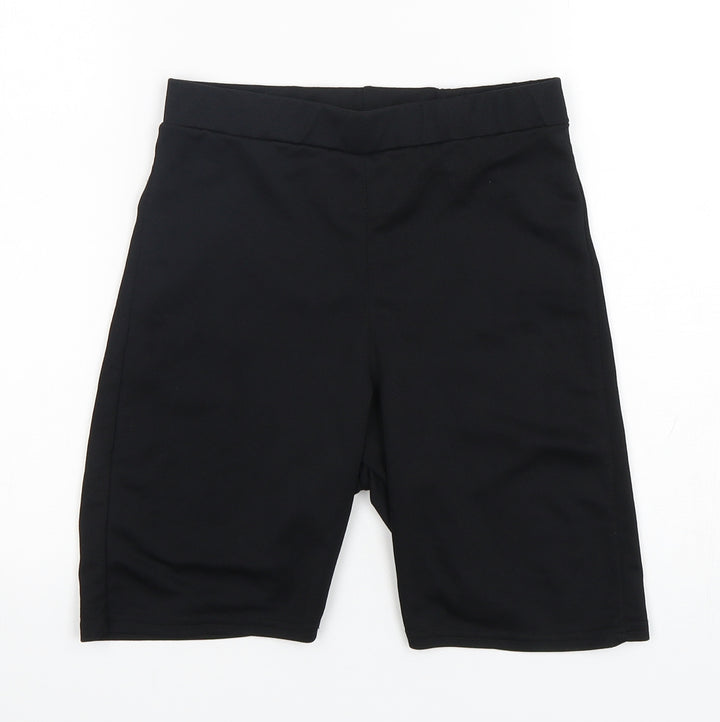 Boohoo Womens Black Polyester Biker Shorts Size 8 L7 in Regular