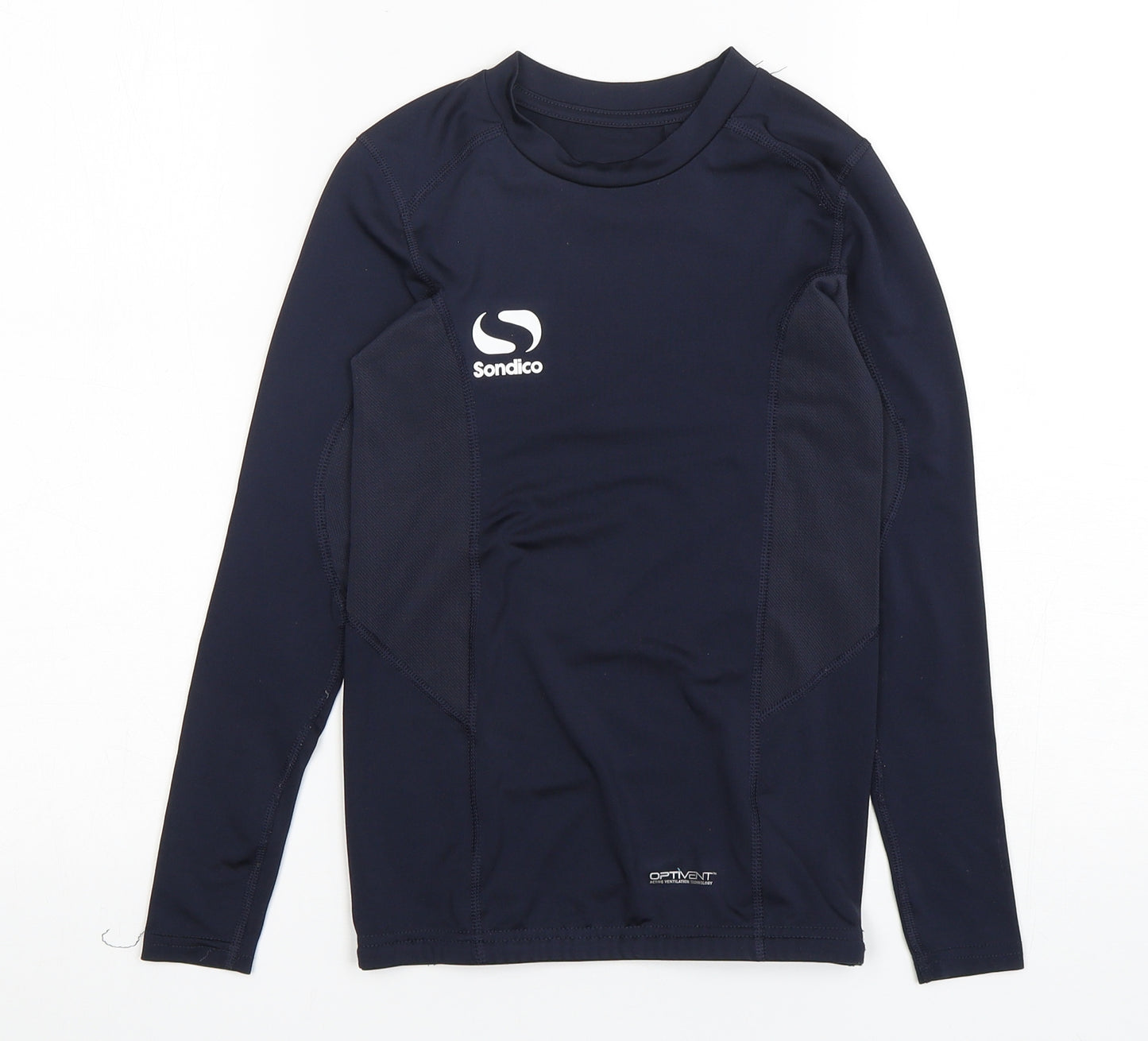 Sondico Boys Blue  Polyester Basic T-Shirt Size 9-10 Years Round Neck Pullover - Compression