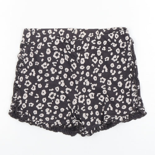 F&F Girls Multicoloured Animal Print Cotton Sweat Shorts Size 5-6 Years  Regular