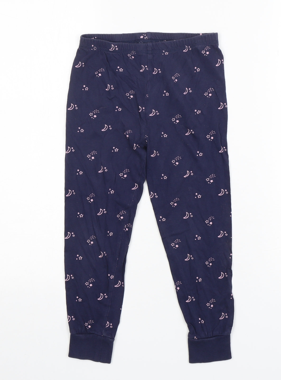 George Girls Purple Spotted Cotton  Pyjama Pants Size 5-6 Years  Pullover