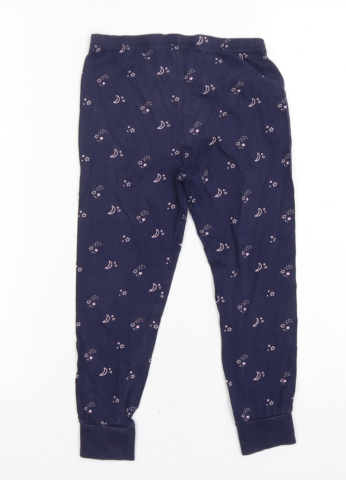 George Girls Purple Spotted Cotton  Pyjama Pants Size 5-6 Years  Pullover