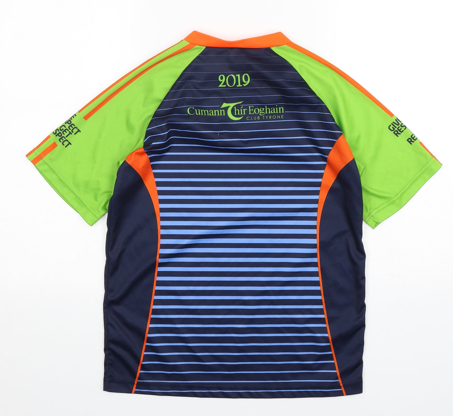 O'Neills  Boys Multicoloured Striped Polyester Basic T-Shirt Size 10-11 Years Round Neck Pullover - Tir Eoghain