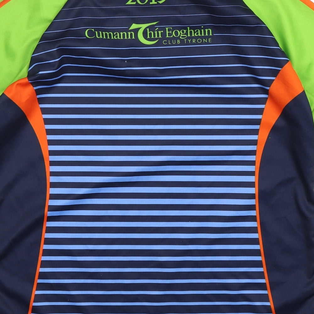 O'Neills  Boys Multicoloured Striped Polyester Basic T-Shirt Size 10-11 Years Round Neck Pullover - Tir Eoghain