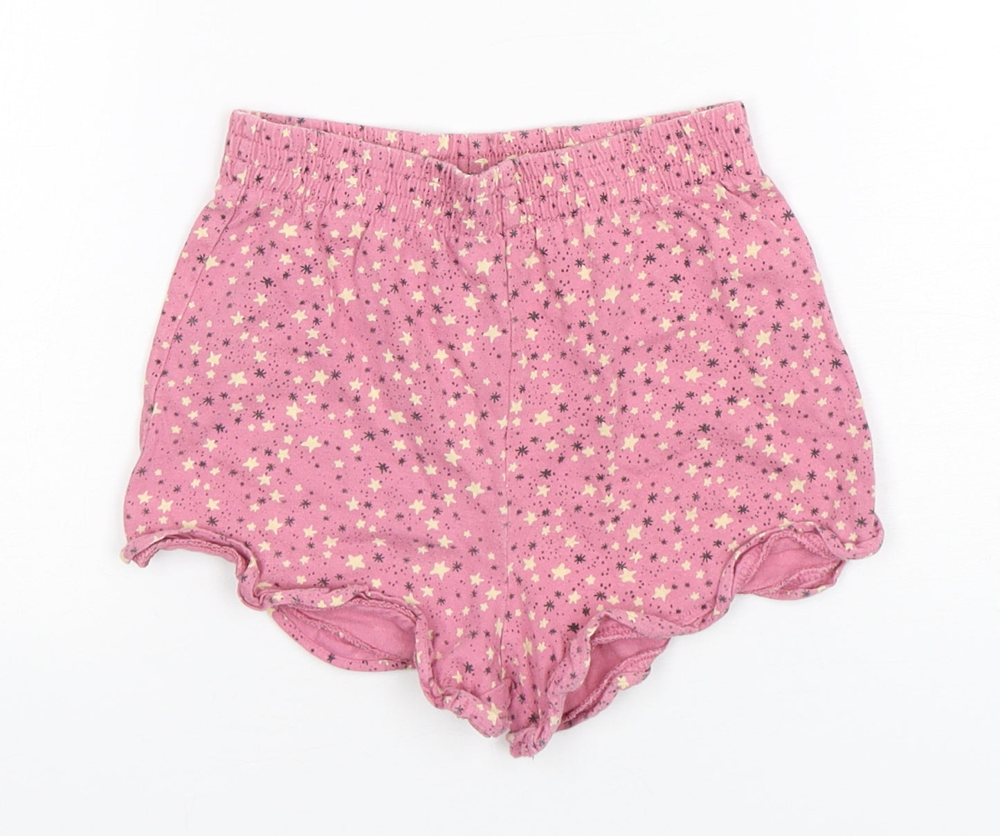 NEXT Girls Pink Spotted Cotton Sweat Shorts Size 5-6 Years  Regular