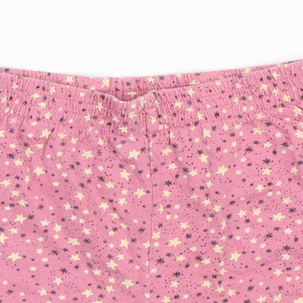 NEXT Girls Pink Spotted Cotton Sweat Shorts Size 5-6 Years  Regular