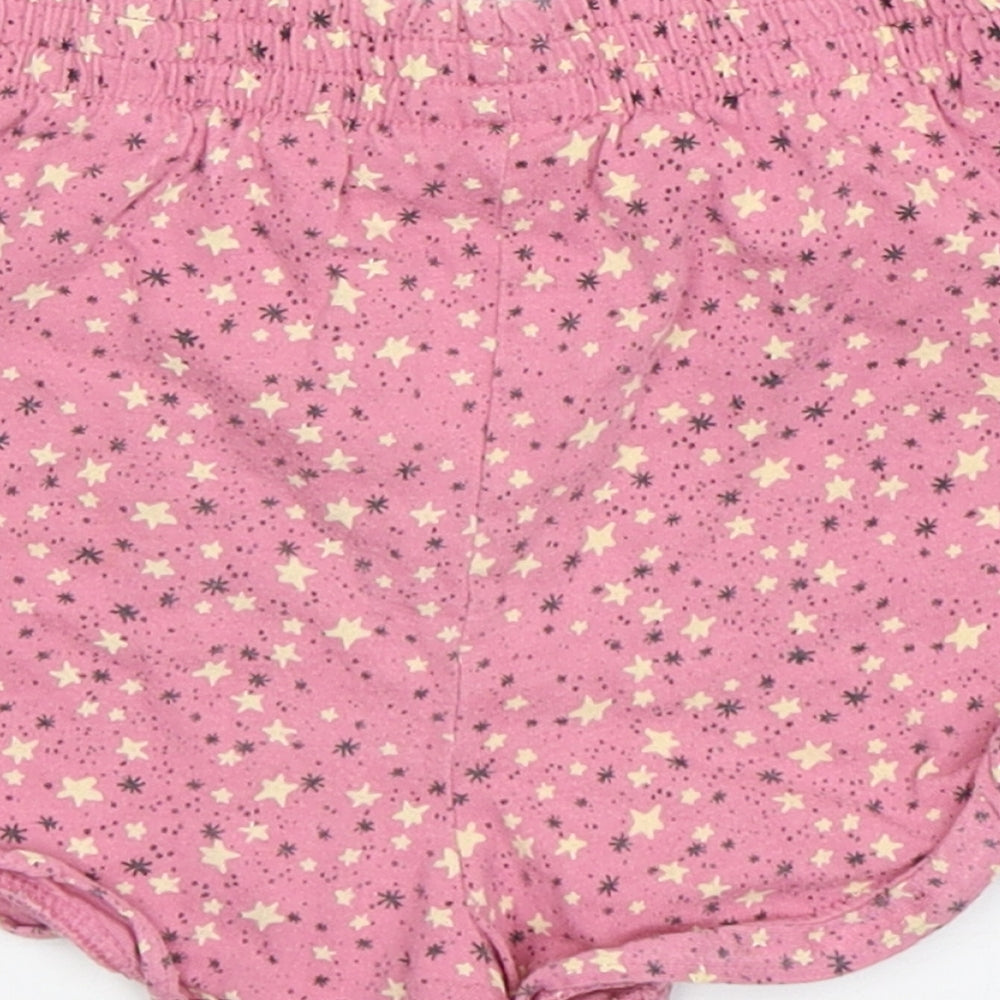 NEXT Girls Pink Spotted Cotton Sweat Shorts Size 5-6 Years  Regular