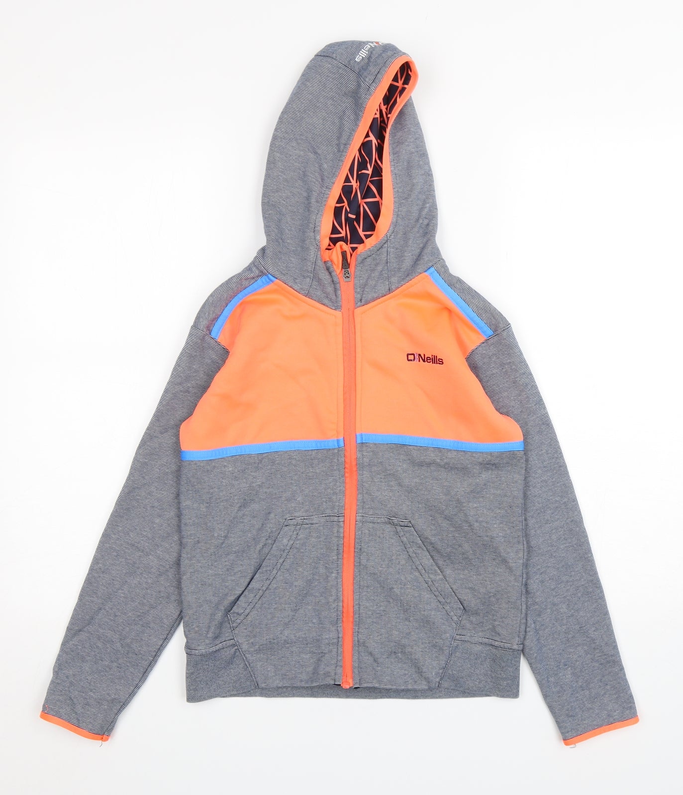 O'Neills Boys Multicoloured Striped Cotton Full Zip Hoodie Size 9-10 Years  Zip