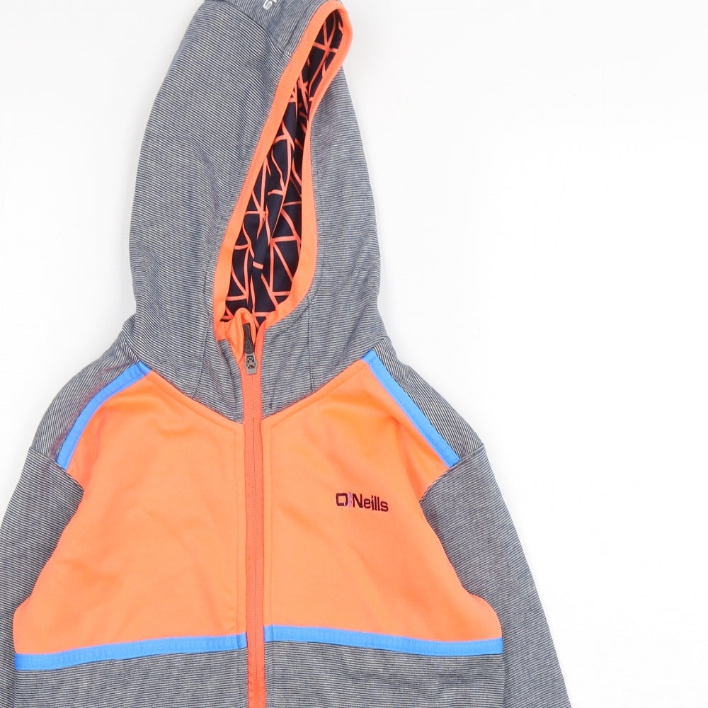 O'Neills Boys Multicoloured Striped Cotton Full Zip Hoodie Size 9-10 Years  Zip