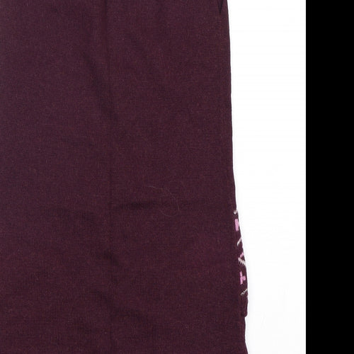 Rosalita Womens Purple Argyle/Diamond Acrylic Jumper Dress  Size XS  Round Neck Pullover
