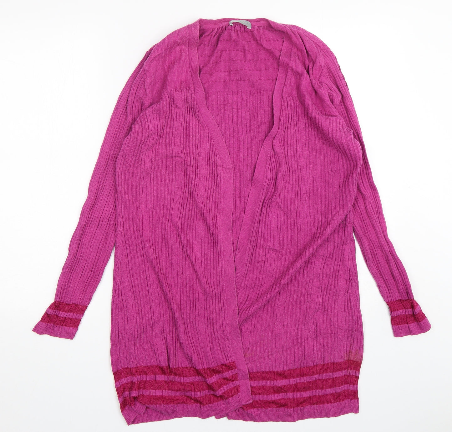 Per Una Womens Purple V-Neck  Viscose Cardigan Jumper Size 14