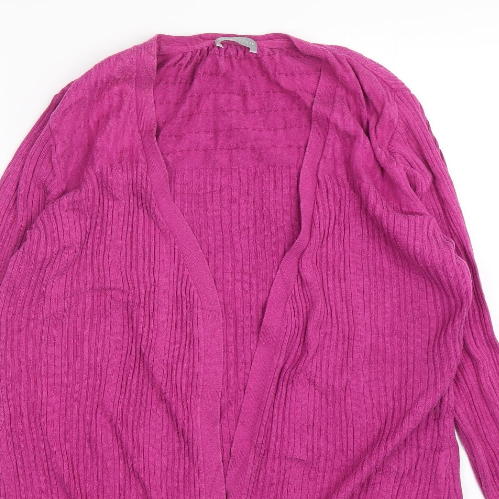 Per Una Womens Purple V-Neck  Viscose Cardigan Jumper Size 14