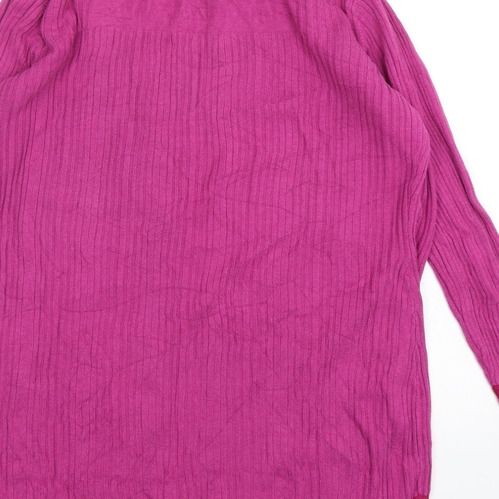 Per Una Womens Purple V-Neck  Viscose Cardigan Jumper Size 14